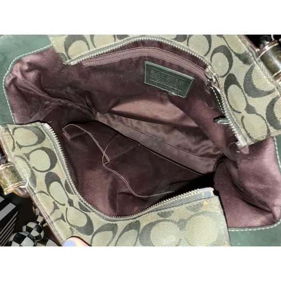 Coach F14693 Green Penelope Signature Tote - Picture 9 of 12